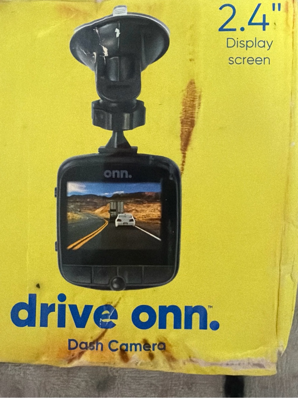 Onn. Black Dash Camera with 2.4" Display